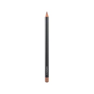 M.A.C. Cosmetics Lip Pencil in Oak neutral light brown and black lip pencil on white background